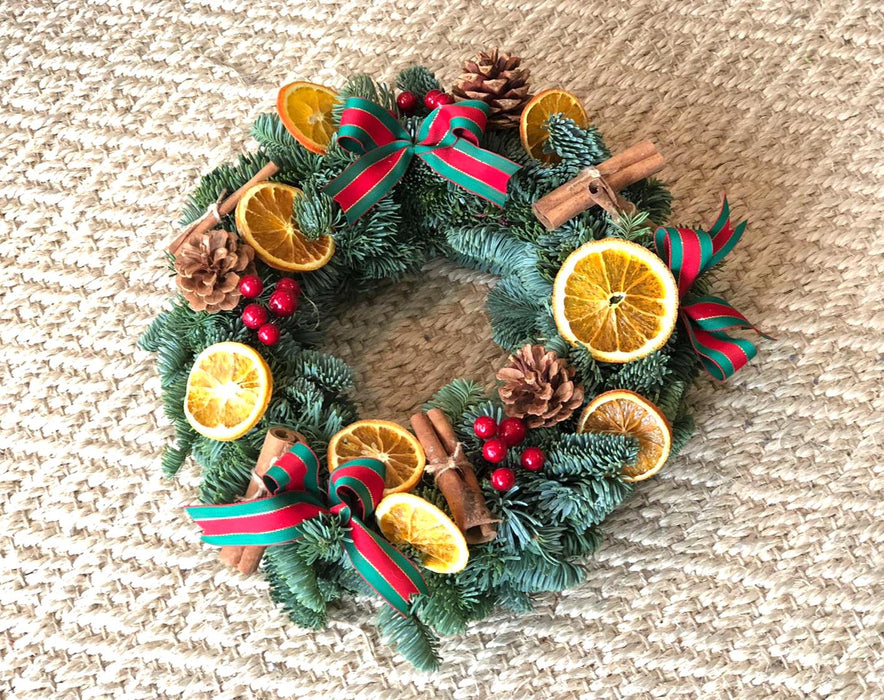 [Fresh & Dried Arrangement] Orange & Cinnamon Wreath