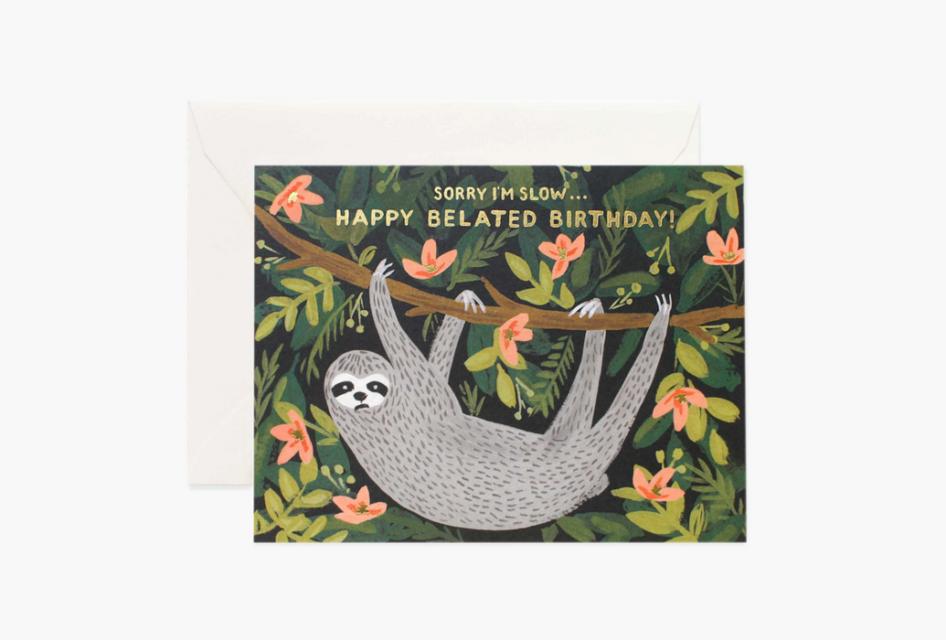 Rifle Paper Co. - Sloth Belated Birthday